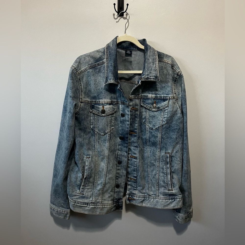 George Acid Wash Jean Denim Button Jacket L (42-44)